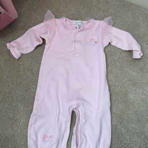 Kissy Kissy Pink Swan Footie 9m